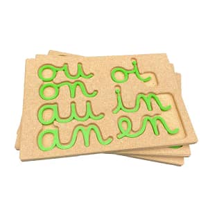 Construire des Mots avec 18 digrammes verts en les rangeant facilement!